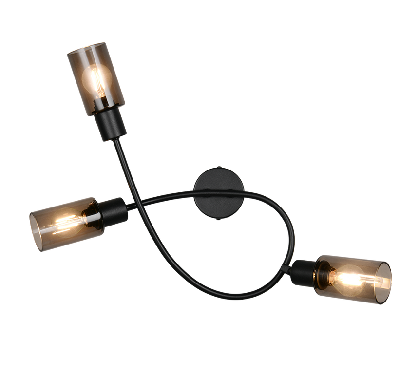 Foco Trio Mars LED negro mate 2700K 45cm R80013932