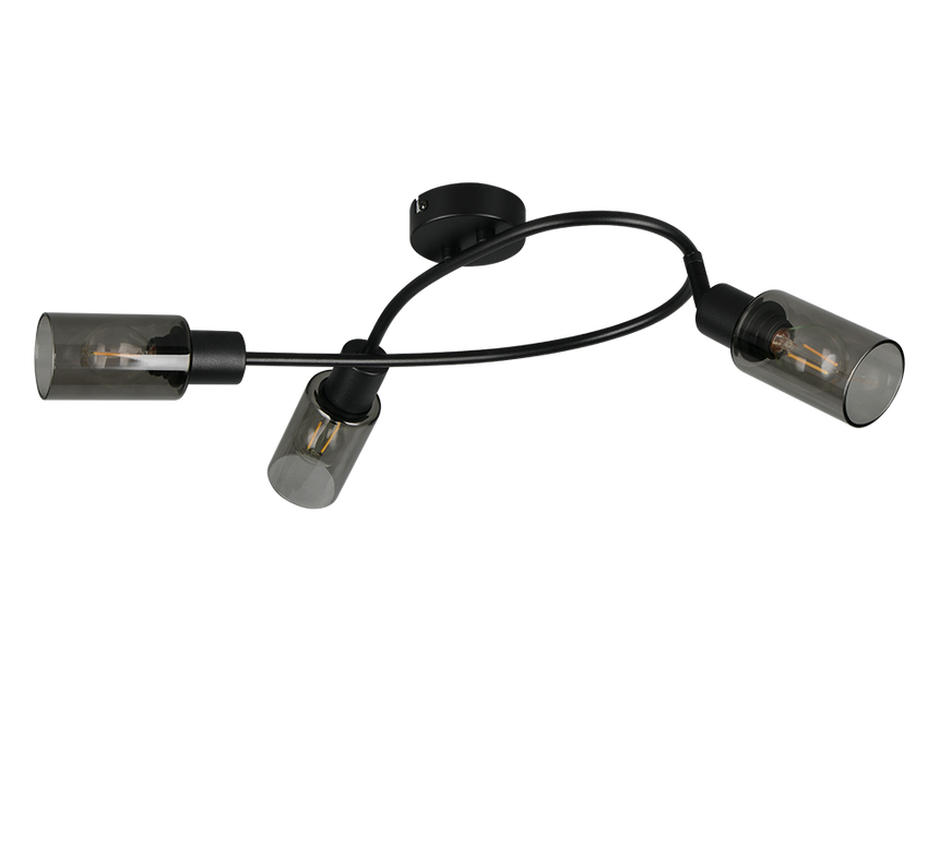 Foco Trio Mars LED negro mate 2700K 45cm R80013932