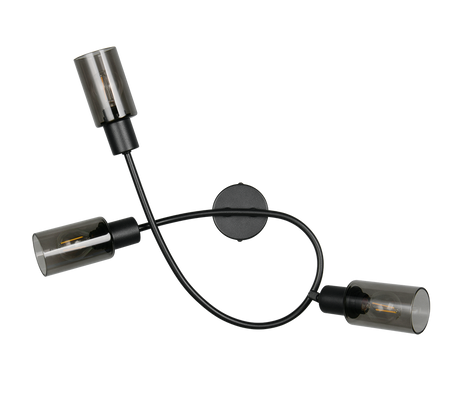 Foco Trio Mars LED negro mate 2700K 45cm R80013932