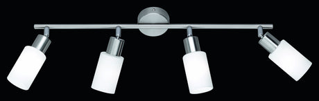Foco Trio Mars LED níquel mate 2700K 60cm R80014007