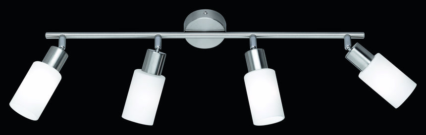 Foco Trio Mars LED níquel mate 2700K 60cm R80014007