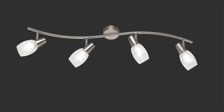 Foco Trio Colmar LED níquel mate 3000K 79cm R80024007