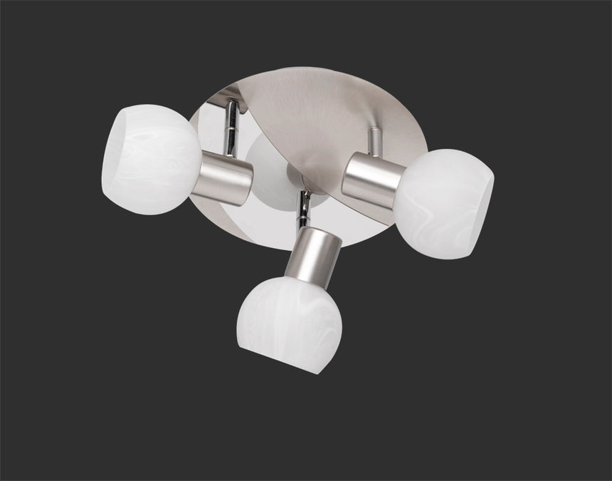Foco Trio Antibes LED níquel mate 3000K Ø22cm R80173007