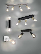 Trio Vannes Foco de metal estera blanca R80181731