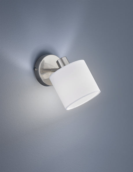 Foco Trio Tommy LED níquel mate 3000K 12cm R80331001