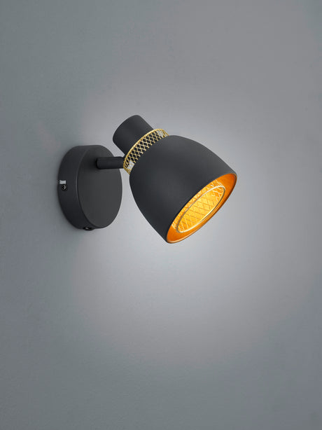 Foco Trio Punch LED negro mate 2700K 10cm R80811032