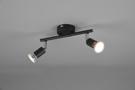 Foco Trio Paris LED negro mate 3000K 25,5cm R80912032