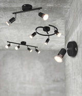 Foco Trio Paris LED negro mate 3000K 25,5cm R80912032