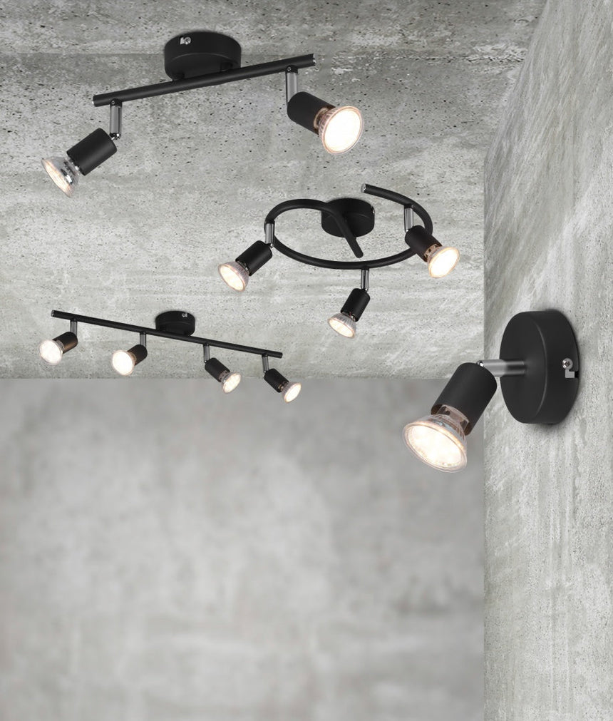 Foco Trio Paris 2 luces negro mate — ref. R80912032 (3)