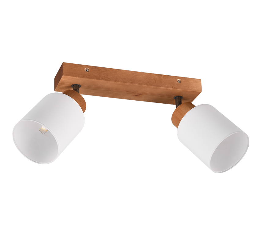 Foco Trio Assam 2 luces madera natural R81112030