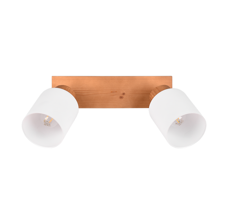 Foco Trio Assam 2 luces madera natural R81112030