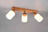 Trio Assam foco LED madera y blanco R81113030
