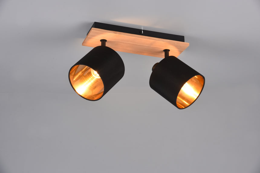 Foco Trio Tommy LED madera 2700K 30cm R81332030
