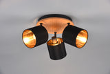 Foco Trio Tommy LED madera 2700K Ø46,5cm R81333930