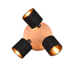 Foco Trio Tommy LED madera 2700K Ø46,5cm R81333930