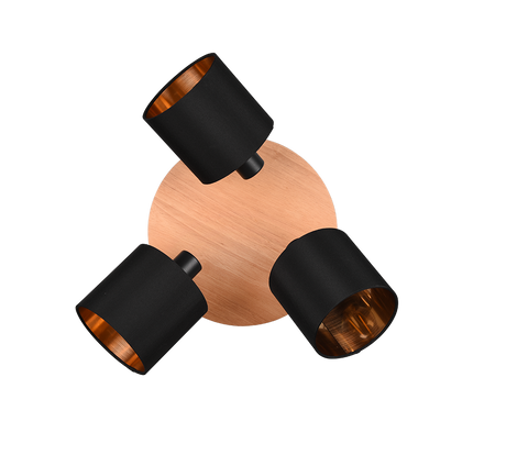 Foco Trio Tommy LED madera 2700K Ø46,5cm R81333930