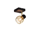 Foco Trio Ardon LED negro y dorado 3000K Ø9cm R81381080