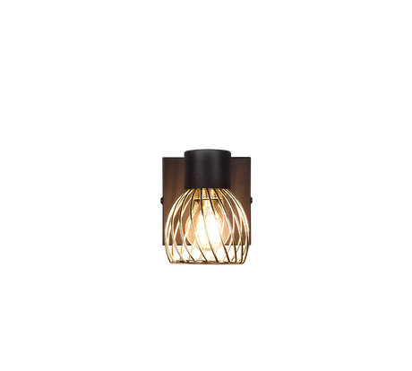 Foco Trio Ardon LED negro y dorado 3000K Ø9cm R81381080
