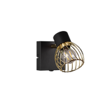 Foco Trio Ardon LED negro y dorado 3000K Ø9cm R81381080