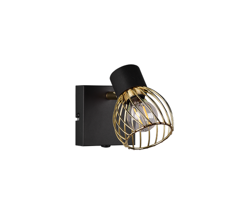 Foco Trio Ardon LED negro y dorado 3000K Ø9cm R81381080