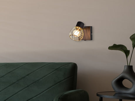 Foco Trio Ardon LED negro y dorado 3000K Ø9cm R81381080