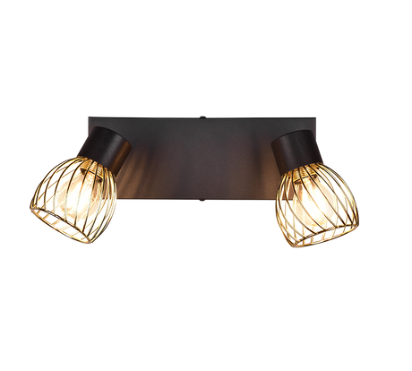 Foco Trio Ardon LED negro y dorado 3000K 29,5cm R81382080