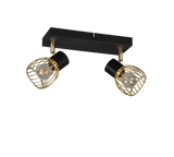Foco Trio Ardon LED negro y dorado 3000K 29,5cm R81382080