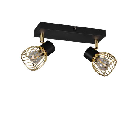 Foco Trio Ardon LED negro y dorado 3000K 29,5cm R81382080