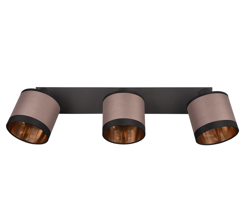 Foco Trio Davos LED negro mate 2700K Ø16,5cm R81553041