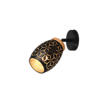 Foco Trio Bidar negro y dorado 12cm R81571780