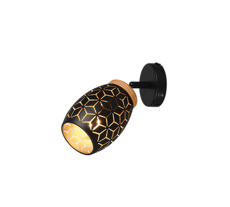 Foco Trio Bidar negro y dorado 12cm R81571780