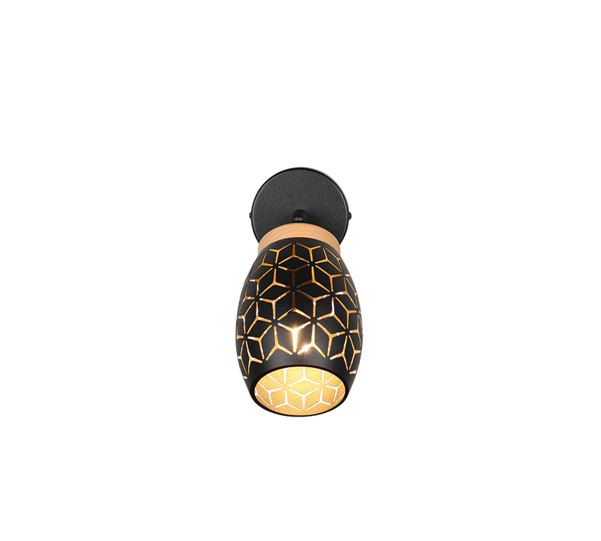 Foco Trio Bidar negro y dorado 12cm R81571780 - vista 4