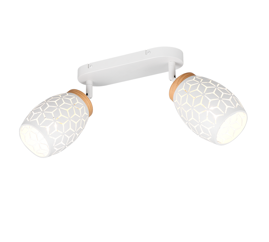 Foco Trio Bidar 2 luces blanco mate R81572031