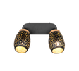 Foco Trio Bidar LED negro y dorado 2700K 28cm R81572080