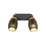 Foco Trio Bidar LED negro y dorado 2700K 28cm R81572080
