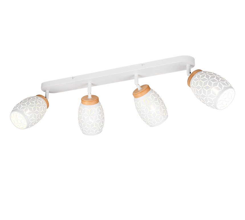 Foco Trio Bidar 4 luces blanco mate 74cm R81574031