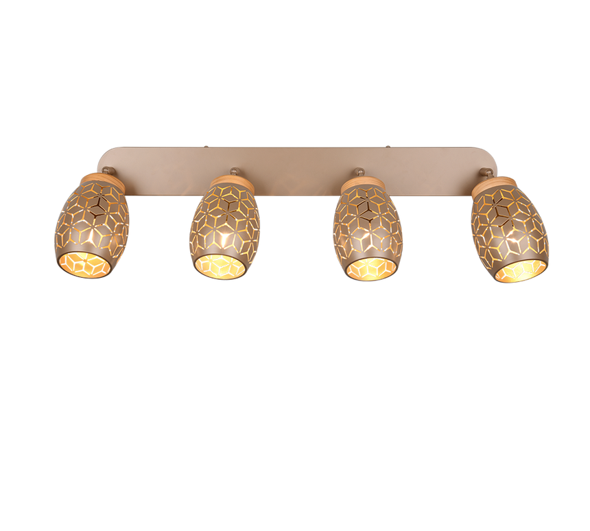 Foco Trio Bidar LED marrón café 2700K 74cm R81574065
