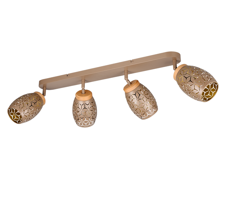 Foco Trio Bidar LED marrón café 2700K 74cm R81574065