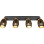 Foco Trio Bidar negro y dorado 74cm R81574080