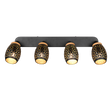 Foco Trio Bidar LED negro y dorado 2700K 74cm R81574080