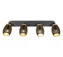 Foco Trio Bidar negro y dorado 74cm R81574080