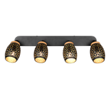 Foco Trio Bidar LED negro y dorado 2700K 74cm R81574080