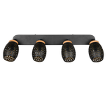 Foco Trio Bidar LED negro y dorado 2700K 74cm R81574080