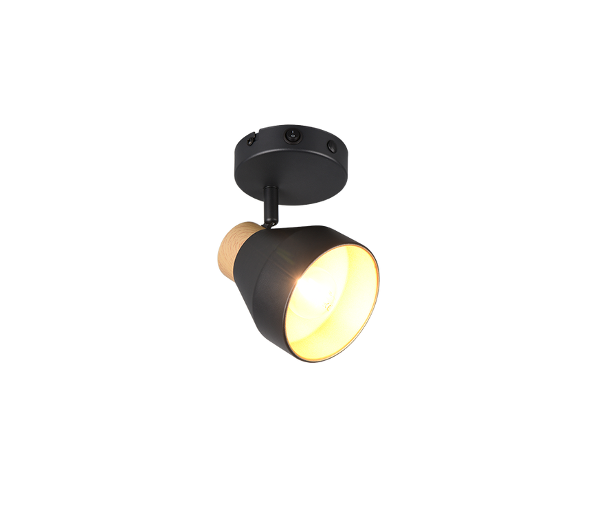 Foco Trio Valentin LED negro mate 2700K Ø11cm R81921732