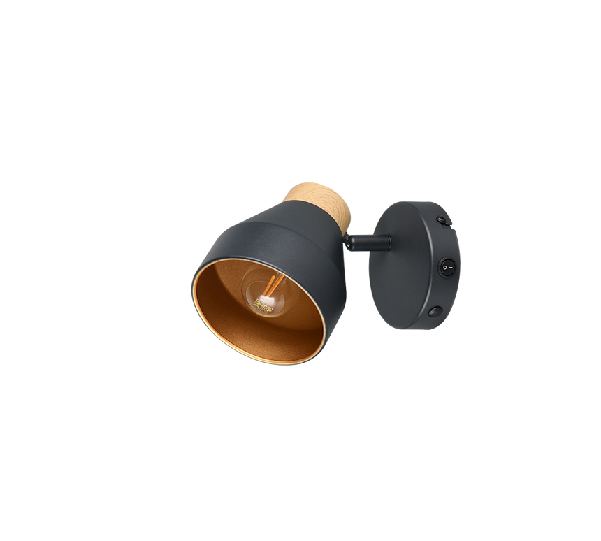 Foco Trio Valentin LED negro mate 2700K Ø11cm R81921732