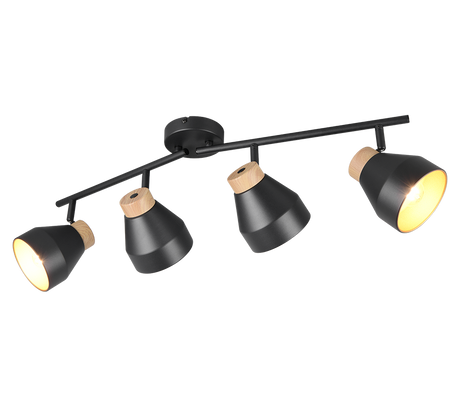Foco Trio Valentin LED negro mate 2700K Ø11cm R81924032