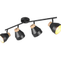 Foco Trio Valentin 4 luces 71,5cm negro mate — ref. R81924032 (1)