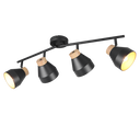 Foco Trio Valentin 4 luces 71,5cm negro mate — ref. R81924032 (1)