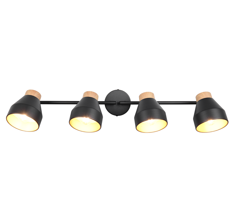 Foco Trio Valentin LED negro mate 2700K Ø11cm R81924032