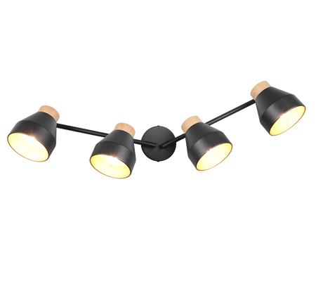 Foco Trio Valentin LED negro mate 2700K Ø11cm R81924032